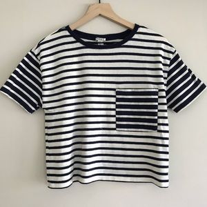 Forever 21 striped T-shirt/crop top